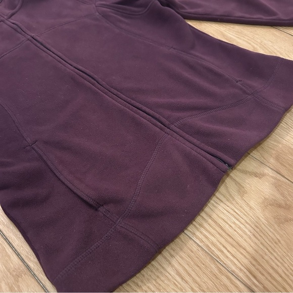 Mondetta Cozy Plum Full-Length Mock Neck Full Zip Fleece Sweater Jacket - Small - Picture 4 of 9